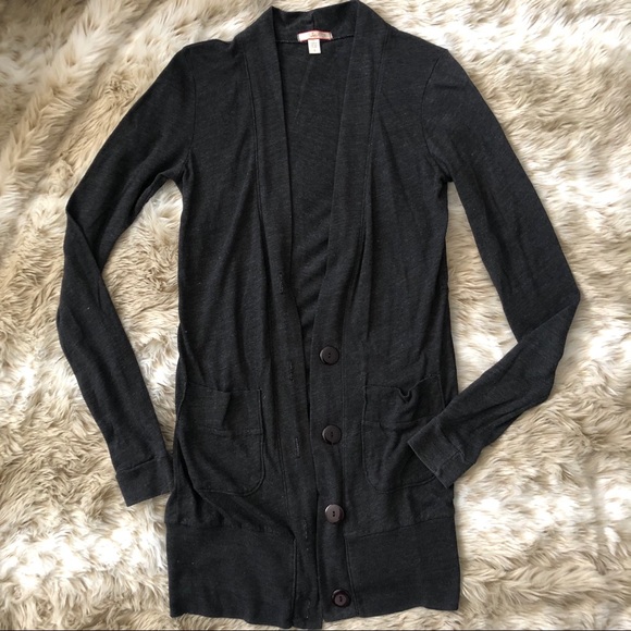 Urban Outfitters Sweaters - Dark Grey Long Cardigan Sweater